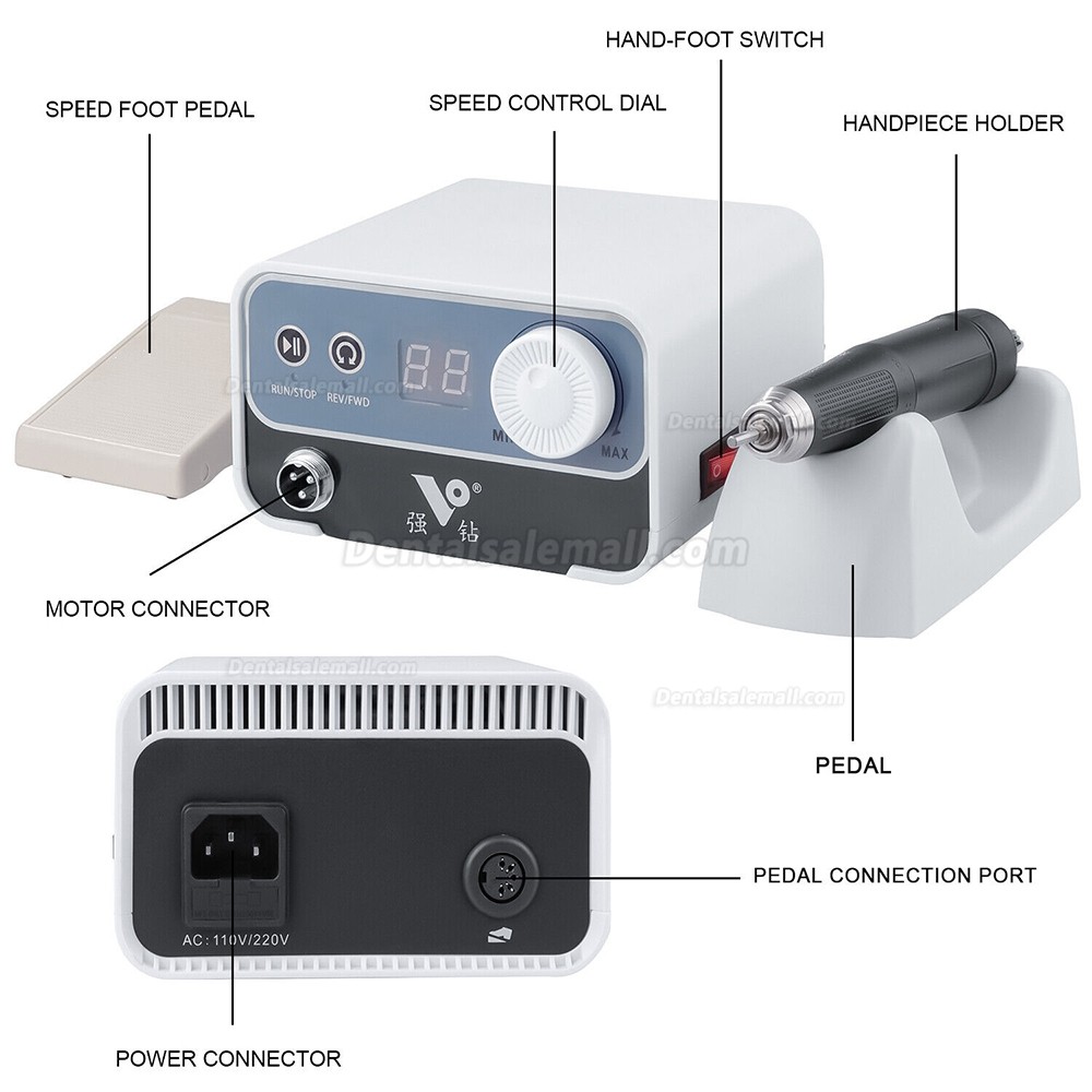 Dental Lab Brushless Micro Motor Polishing Micromotor Polisher Machine with 50000rpm 50K Handpiece